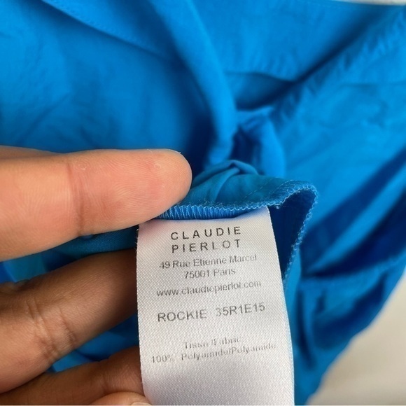 Claudie‎ Pierlot Women's Blue Spaghetti Strap Dress - Picture 7 of 7